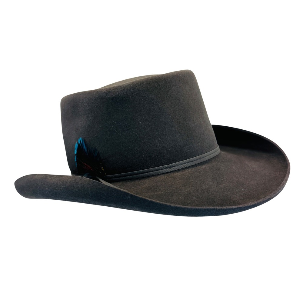 Resistol‎ The Dealer 4X Beaver Felt Western Cowboy Hat Granite Grey 6 7/8 L Oval